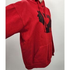 WI State Pullover Hoodie Women's Medium Red Cotton Blend Sweatshirt Souvenir